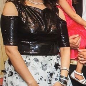 Custom made black and white lehenga worn once